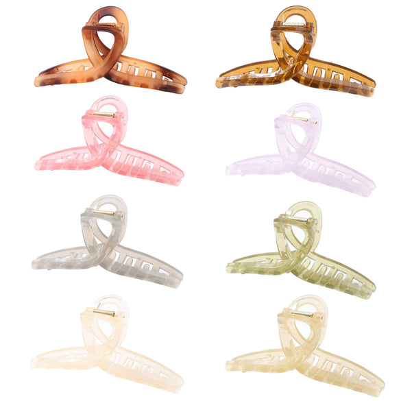 Wholesale Women's Acrylic Hair Grab Clip Simple Geometric Style Baking Paint Process