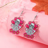Wholesale Women's Acrylic Halloween Dark Funny Flower Walking Skull Pink Love Geometric Phone Earrings
