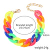 Wholesale Women's Acrylic Heartshaped Beaded Bracelet With Geometric And Floral Patterns And Polishing Treatment