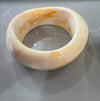 Wholesale Women's Acrylic Irregular Widebrimmed Simple Retro Bracelet With Electroplating Design