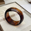 Wholesale Women's Acrylic Irregular Widebrimmed Simple Retro Bracelet With Electroplating Design