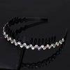 Wholesale Women's Acrylic Rhinestone Geometric Painted Wave Headband Hair Accessory