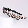 Wholesale Women's Acrylic Rhinestone Geometric Painted Wave Headband Hair Accessory