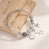 Wholesale Women's Adjustable Bracelet With Bear Heart Bow Design Alloy Electroplated Jewelry