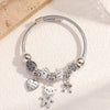 Wholesale Women's Adjustable Bracelet With Bear Heart Bow Design Alloy Electroplated Jewelry
