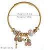 Wholesale Women's Adjustable Elephant And Zodiac Pattern Alloy Stainless Steel Bracelet With Diamond Encrusted