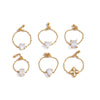 Wholesale Women's Adjustable Geometric Stainless Steel Ring With Vacuum Real Gold Plating