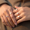 Wholesale Women's Adjustable Geometric Stainless Steel Ring With Vacuum Real Gold Plating
