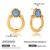 Wholesale Women's Adjustable Geometric Stainless Steel Ring With Vacuum Real Gold Plating