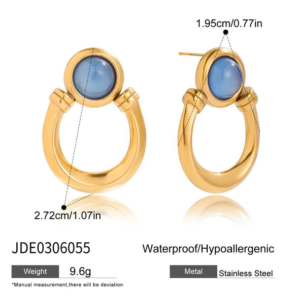 Wholesale Women's Adjustable Geometric Stainless Steel Ring With Vacuum Real Gold Plating