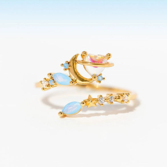 Wholesale Women's Adjustable Ring Copper Geometric Zircon Flower Bow Style