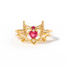 Wholesale Women's Adjustable Ring Copper Geometric Zircon Flower Bow Style