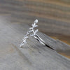 Wholesale Women's Adjustable Ring Copper Leaf Geometric Zirconia Niche Design