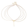 Wholesale Women's Adult Sweet And Cool Style Geometric Alloy Fake Pearl Electroplated Multilayer Tassel Necklace And Body Chain