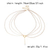 Wholesale Women's Adult Sweet And Cool Style Geometric Alloy Fake Pearl Electroplated Multilayer Tassel Necklace And Body Chain