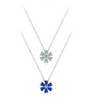 Wholesale Women's Allmatch Lucky Flower Sterling Silver 925 Pendant Necklace With Cross Chain And Seiko Design