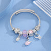 Wholesale Women's Allmatching Stainless Steel Bracelet With Diamond Embedded Heart Shape And Animal Zodiac Patterns