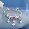 Wholesale Women's Allmatching Stainless Steel Bracelet With Diamond Embedded Heart Shape And Animal Zodiac Patterns