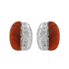 Wholesale Women's Alloy And Resin Inlaid Metal Earrings With Geometric Style And Electroplating Treatment