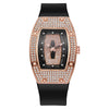 Wholesale Women's Alloy And Stainless Steel Barrelshaped Quartz Watch With Diamond Set And Fashion Style