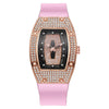 Wholesale Women's Alloy And Stainless Steel Barrelshaped Quartz Watch With Diamond Set And Fashion Style