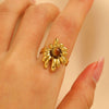 Wholesale Women's Alloy And Tiger Eye Stone Geometric Style Electroplated Regular Chain Necklace