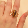 Wholesale Women's Alloy And Tiger Eye Stone Geometric Style Electroplated Regular Chain Necklace