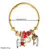 Wholesale Women's Alloy And Titanium Steel Bracelet With Bear Key Crystal Pendant