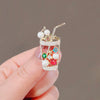 Wholesale Women's Alloy Antilight Creative Milk Tea Cup Brooch With Electroplating
