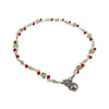Wholesale Women's Alloy Beaded Clavicle Necklace With Flower And Heart Patterns Electroplated In Fresh Style