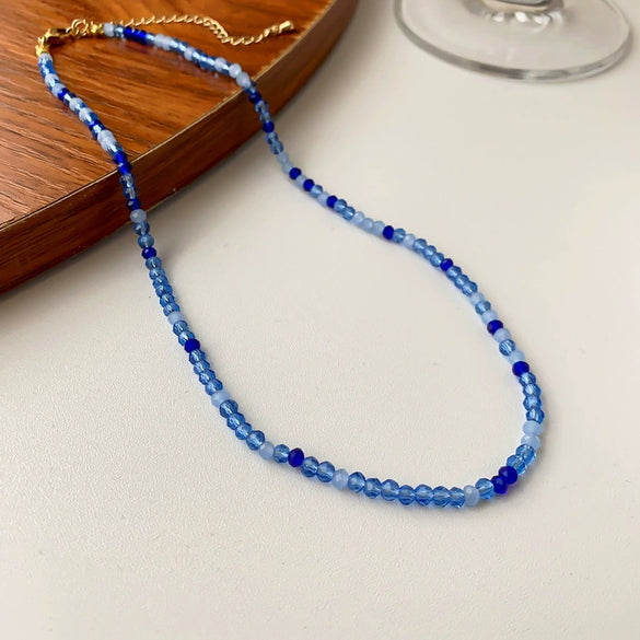 Wholesale Women's Alloy Beaded Clavicle Necklace With Flower And Heart Patterns Electroplated In Fresh Style
