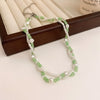 Wholesale Women's Alloy Beaded Clavicle Necklace With Flower And Heart Patterns Electroplated In Fresh Style