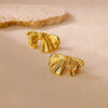 Wholesale Women's Alloy Brushed Metallic Bow Geometric Earrings With Electroplating