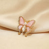 Wholesale Women's Alloy Butterfly Flower Antiexposure Brooch With Electroplating Treatment