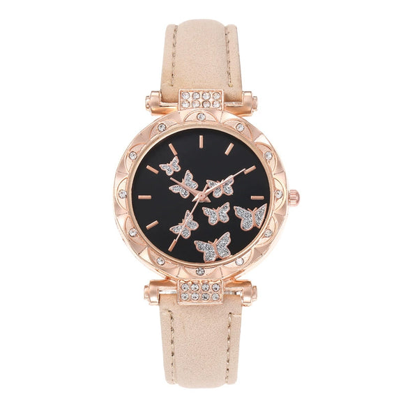 Wholesale Women's Alloy Case Imitation Leather Strap Round Dial Leisure Watch