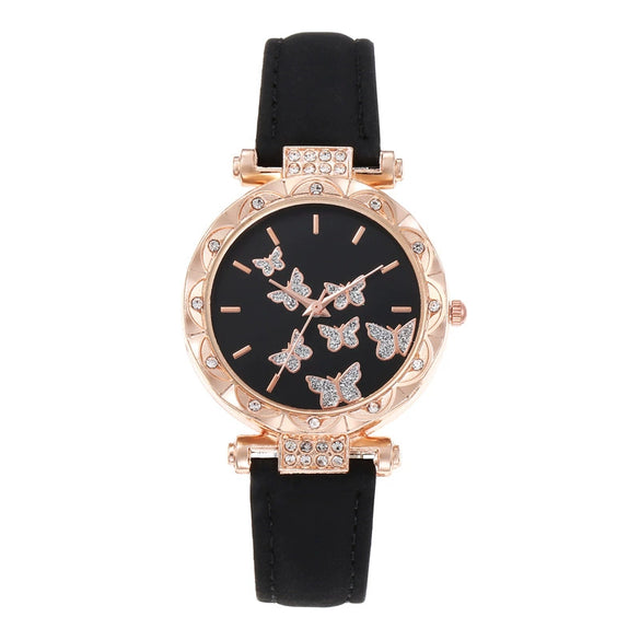 Wholesale Women's Alloy Case Imitation Leather Strap Round Dial Leisure Watch