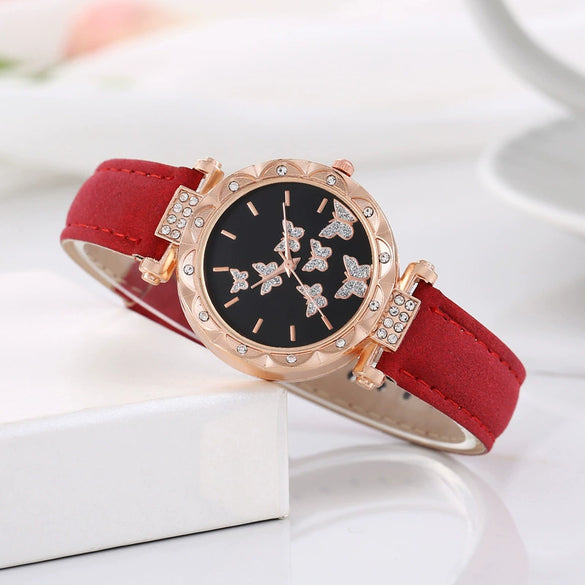 Wholesale Women's Alloy Case Imitation Leather Strap Round Dial Leisure Watch