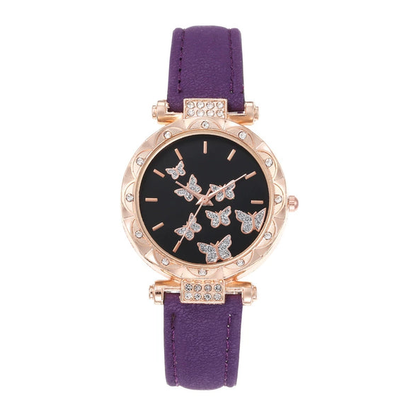 Wholesale Women's Alloy Case Imitation Leather Strap Round Dial Leisure Watch