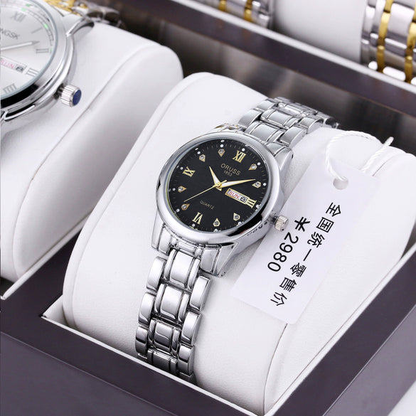 Wholesale Women's Alloy Case Mineral Reinforced Glass Mirror Business Style Digital Watches