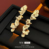 Wholesale Women's Alloy Clavicle Chain Necklace With Irregular Fold Metal Stitching And Geometric Pattern Electroplated