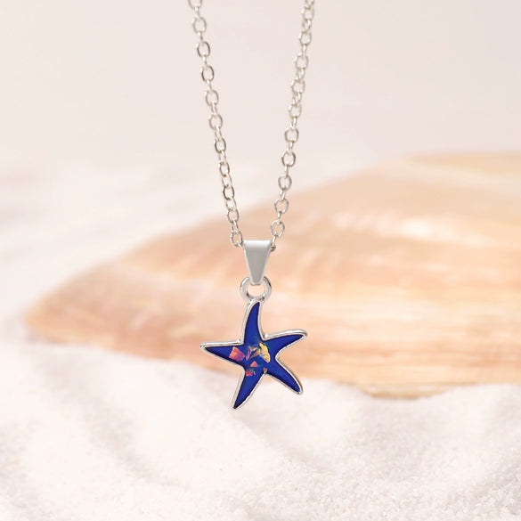 Wholesale Women's Alloy Clavicle Chain With Starfish Pendant And Electroplating Treatment Animal Style Jewelry