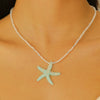 Wholesale Women's Alloy Clavicle Chain With Starfish Pendant And Electroplating Treatment Animal Style Jewelry