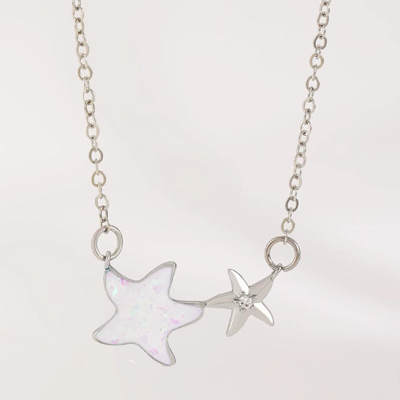 Wholesale Women's Alloy Clavicle Chain With Starfish Pendant And Electroplating Treatment Animal Style Jewelry