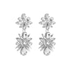 Wholesale Women's Alloy Colored Diamond Flower Earrings