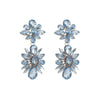 Wholesale Women's Alloy Colored Diamond Flower Earrings