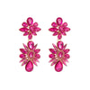 Wholesale Women's Alloy Colored Diamond Flower Earrings
