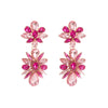 Wholesale Women's Alloy Colored Diamond Flower Earrings