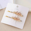 Wholesale Women's Alloy Colorful Crystal Bow Flower And Butterfly Rhinestone Side Hair Clip With Electroplating Cartoon Style