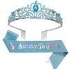 Wholesale Women's Alloy Crystal Crown Headdress Shoulder Strap Glitter Belt Set With Geometric Letter Text Pattern Electroplating For Mommy To Be