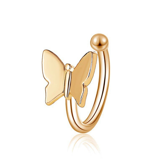 Wholesale Women's Alloy Cshaped Opening Irregular Lava Ear Clip With Electroplating And Geometric Design For Nonpierced Ears
